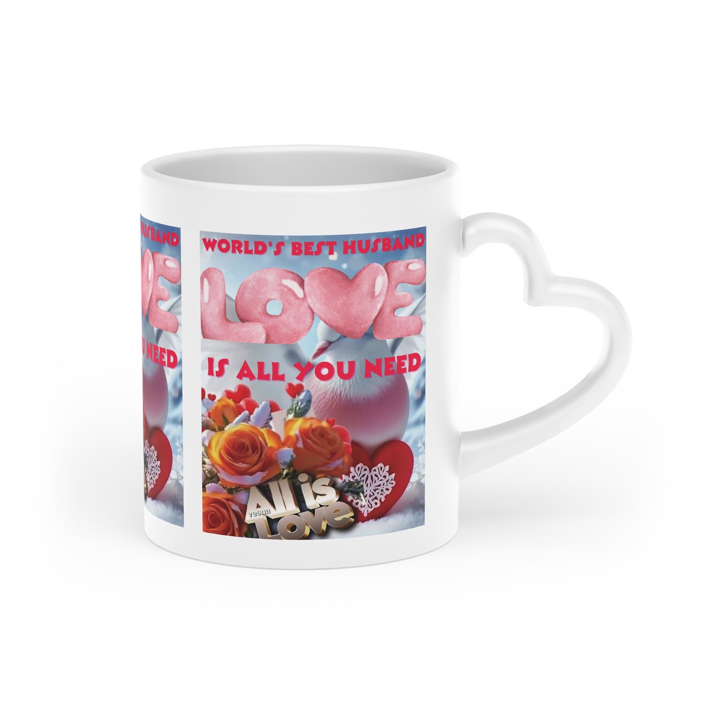 Celion Fashion World's Heart-Shaped Mug.