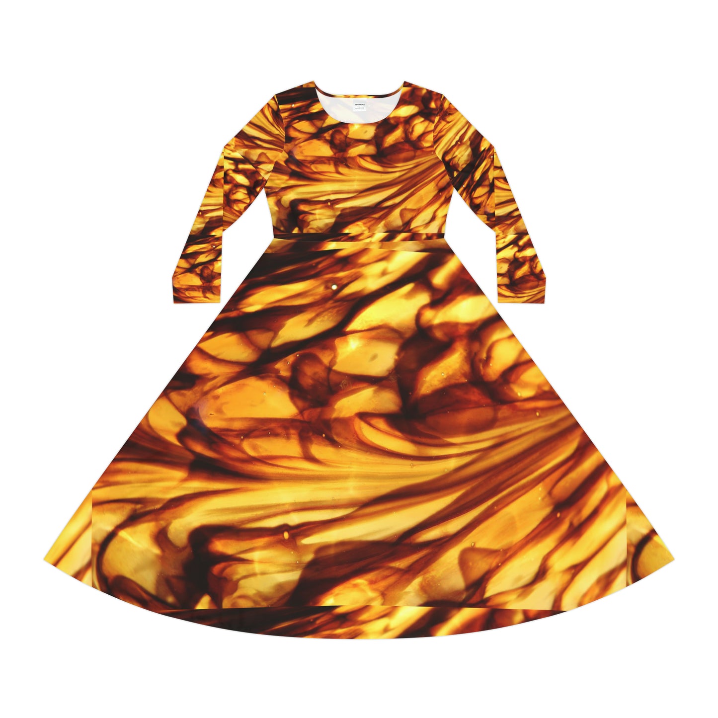 Celion Fashion World's Women's Long Sleeve Dance Dress (AOP).