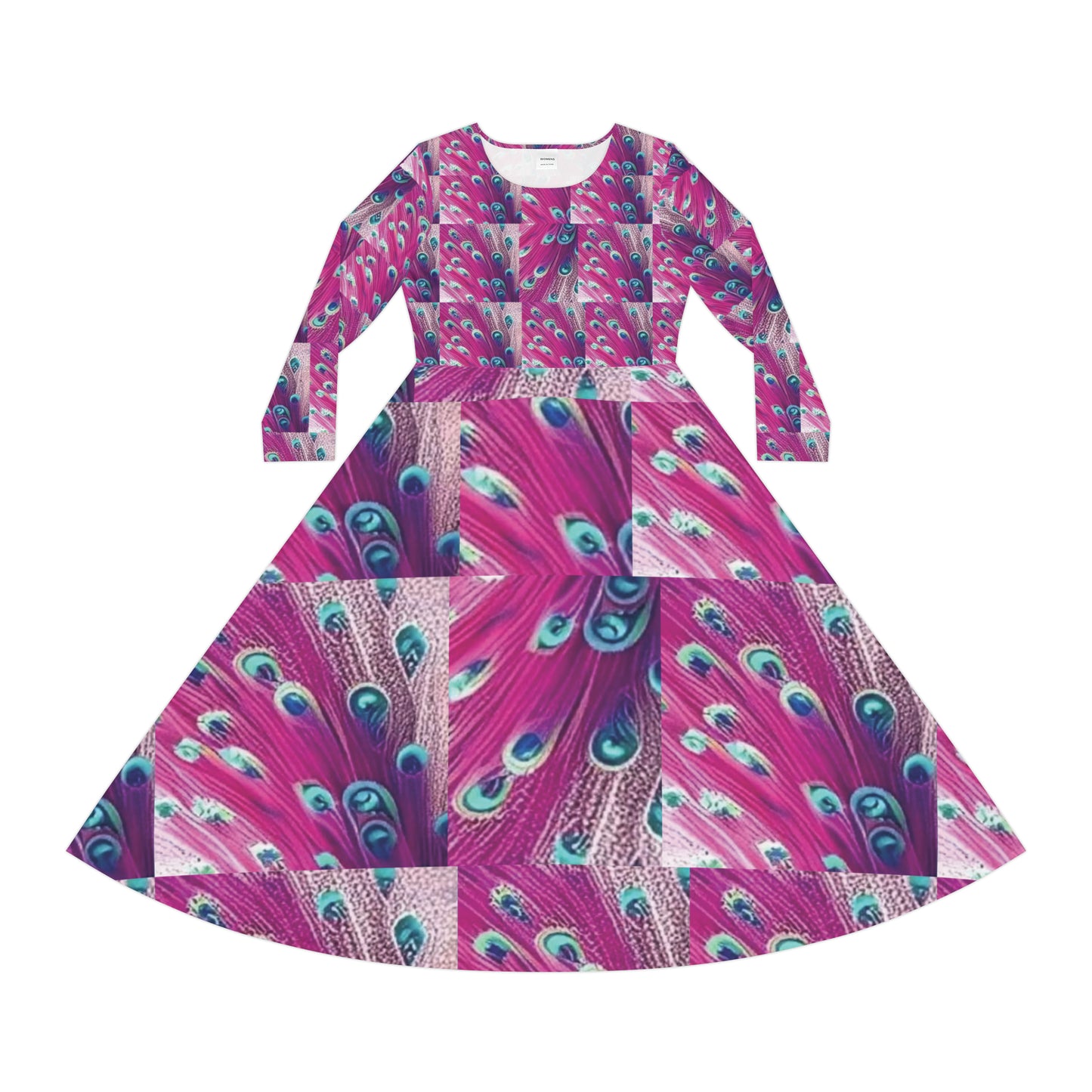 Celion Fashion World's Women's Long Sleeve Dance Dress (AOP).