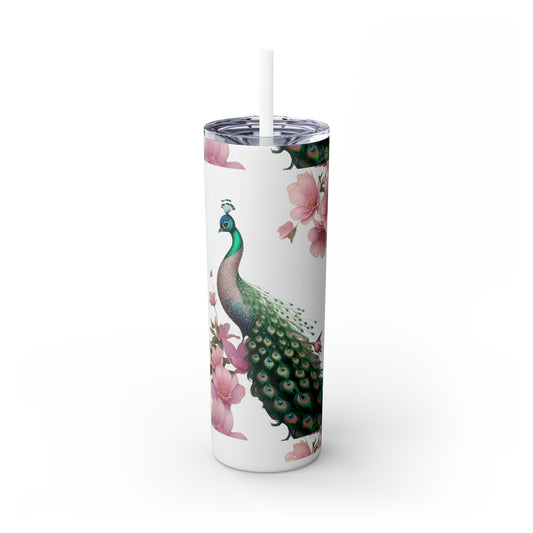 Celion Fashion World's Skinny Tumbler with Straw, 20oz.