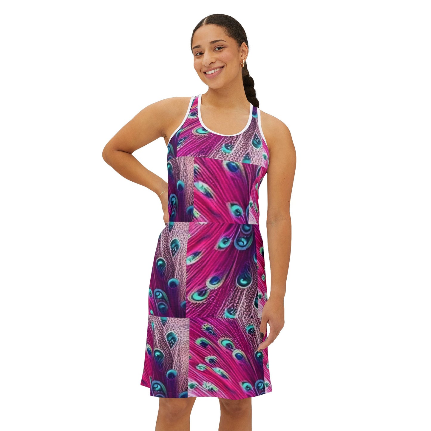 Celion Fashion World Women Racerback Dress (AOP), girls, Wife, bride, Valentine, Birthday, Bridesmaids, Christmas, engagement, wedding.