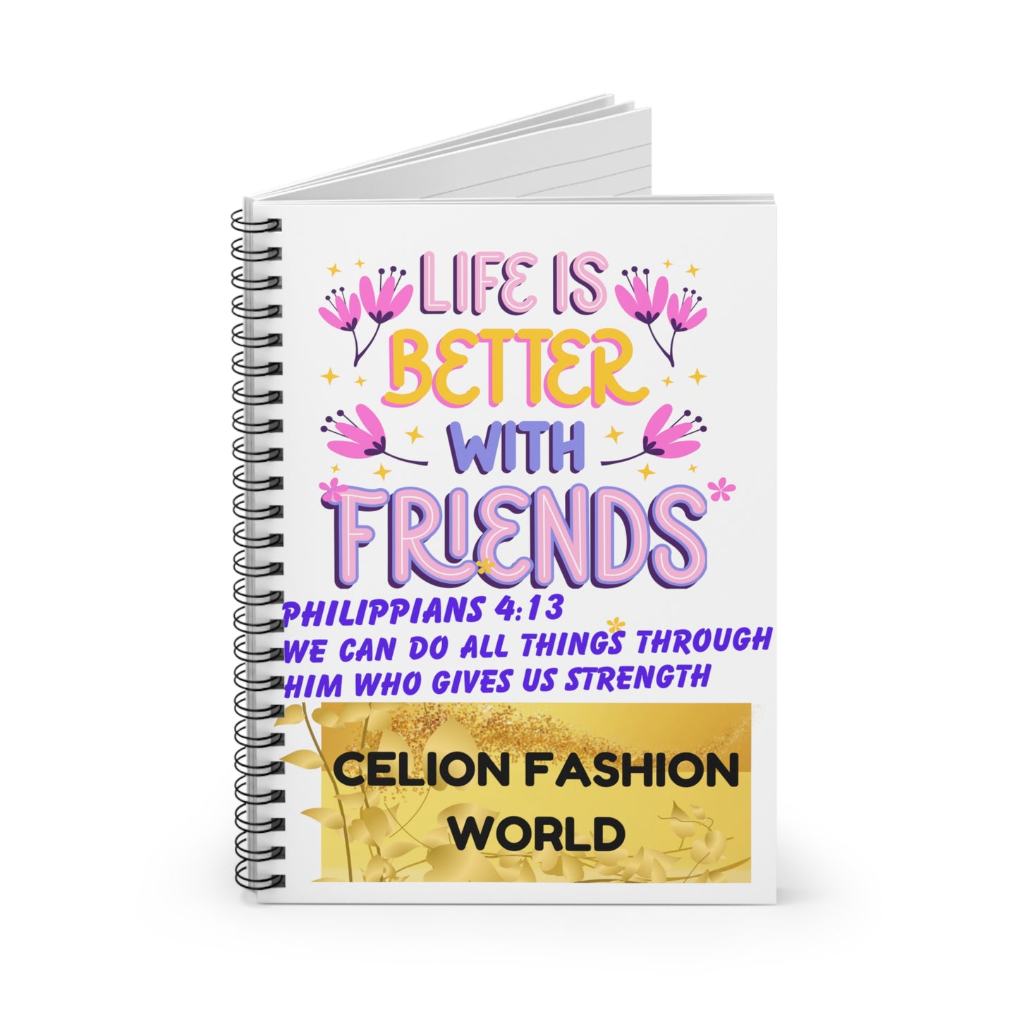 Celion Fashion World's Spiral Notebook - Ruled Line.