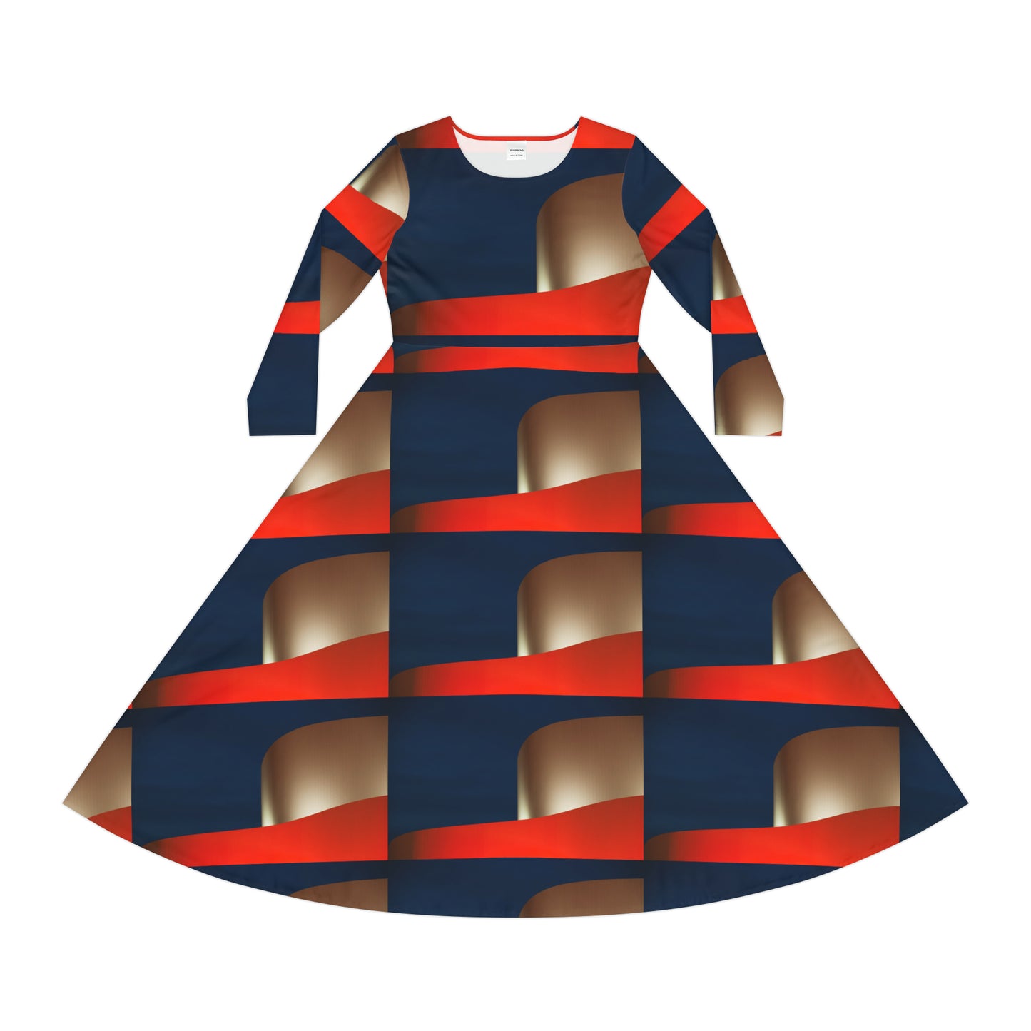 Celion Fashion World's Women's Long Sleeve Dance Dress (AOP).