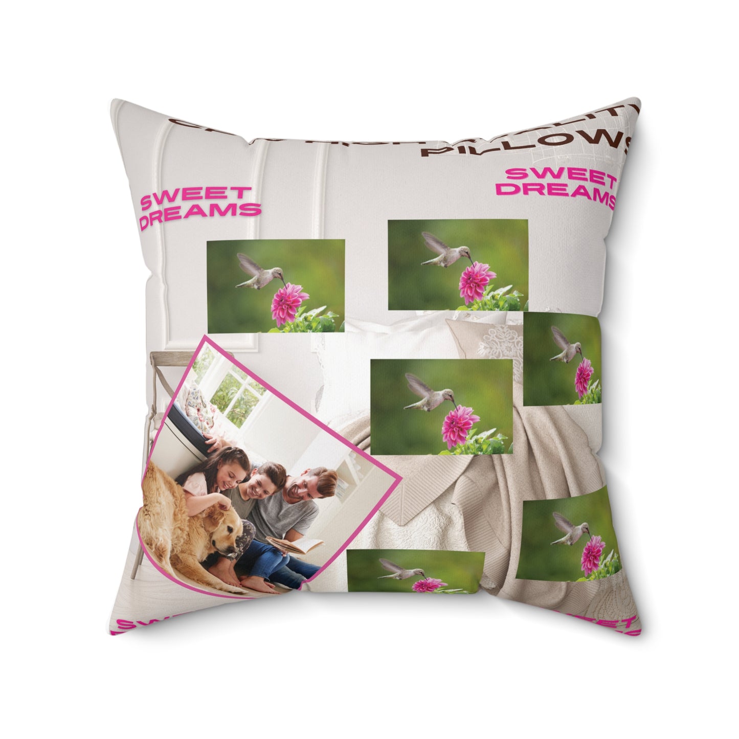 Celion Fashion World Spun Polyester Square Pillows.