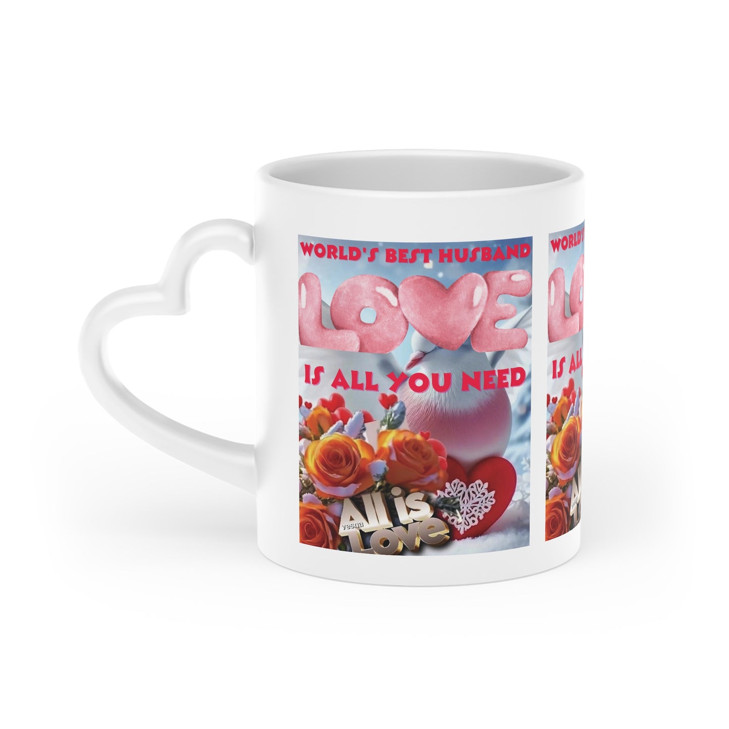 Celion Fashion World's Heart-Shaped Mug.