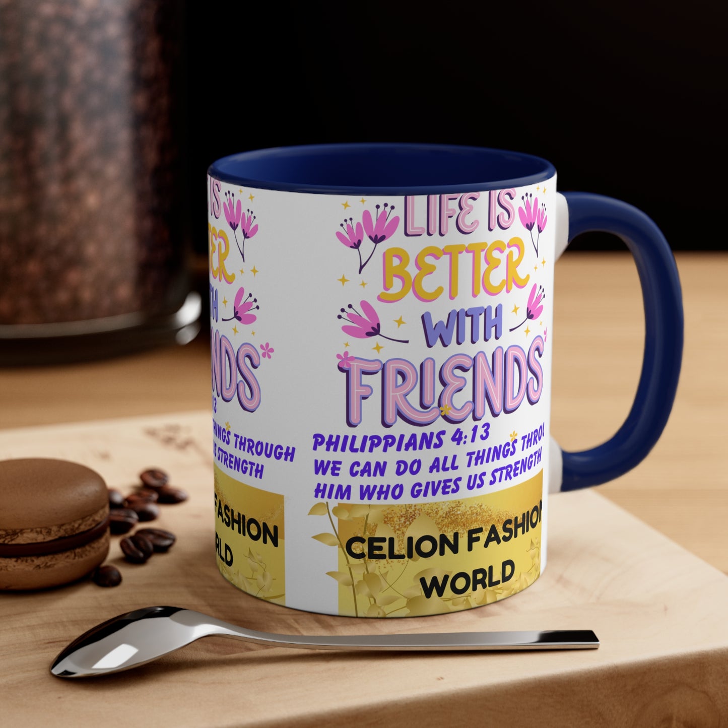 Celion Fashion World's Accent Coffee Mug, 11oz.