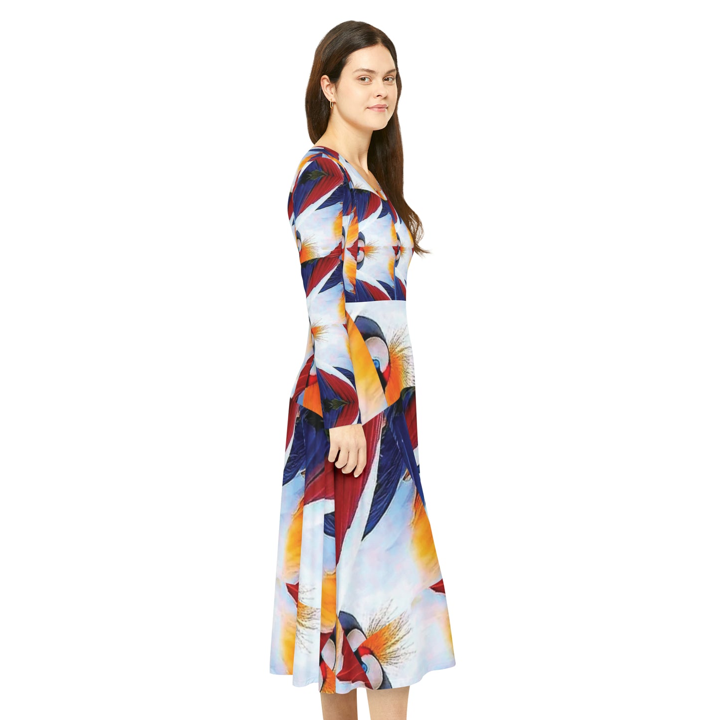 Celion Fashion World's Women's Long Sleeve Dance Dress (AOP).