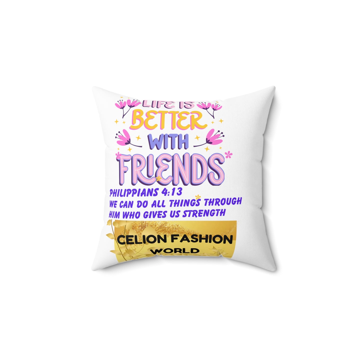 Celion Fashion World's Spun Polyester Square Pillow.