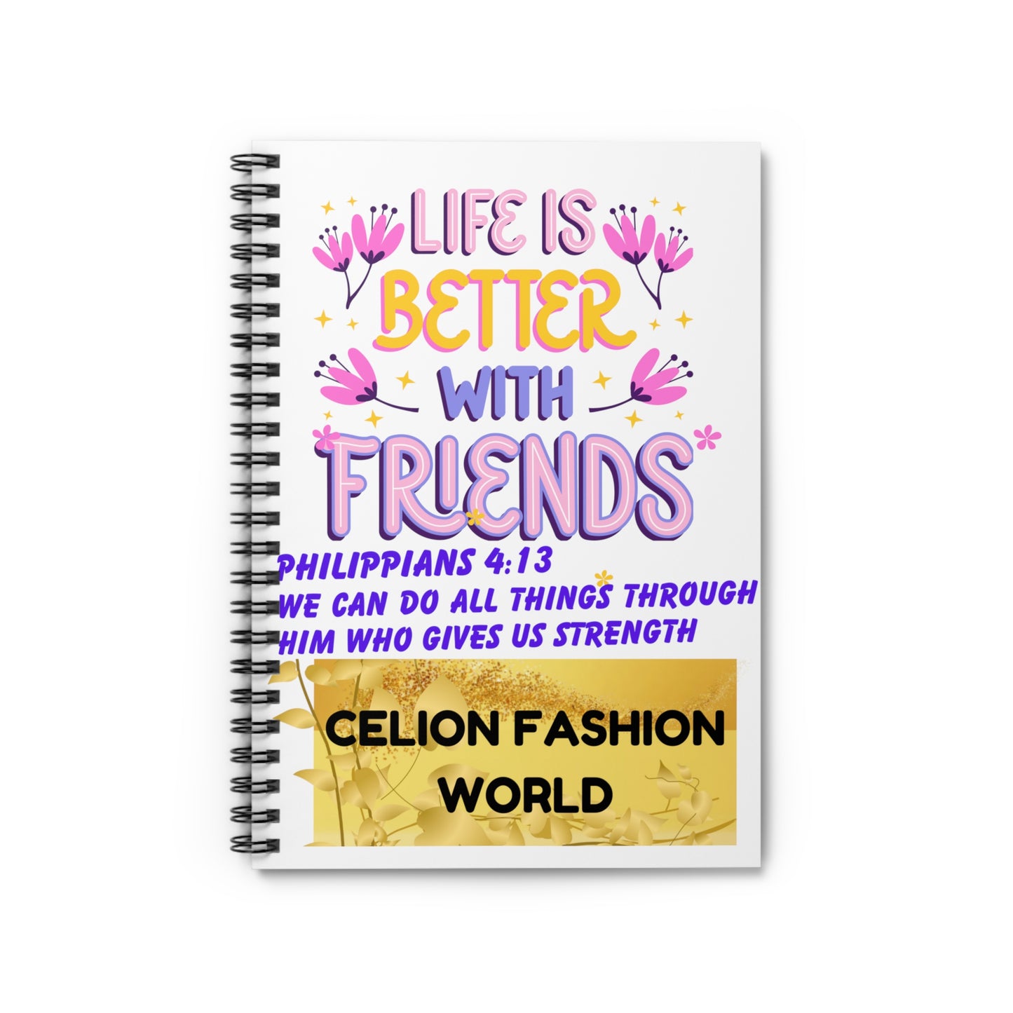 Celion Fashion World's Spiral Notebook - Ruled Line.