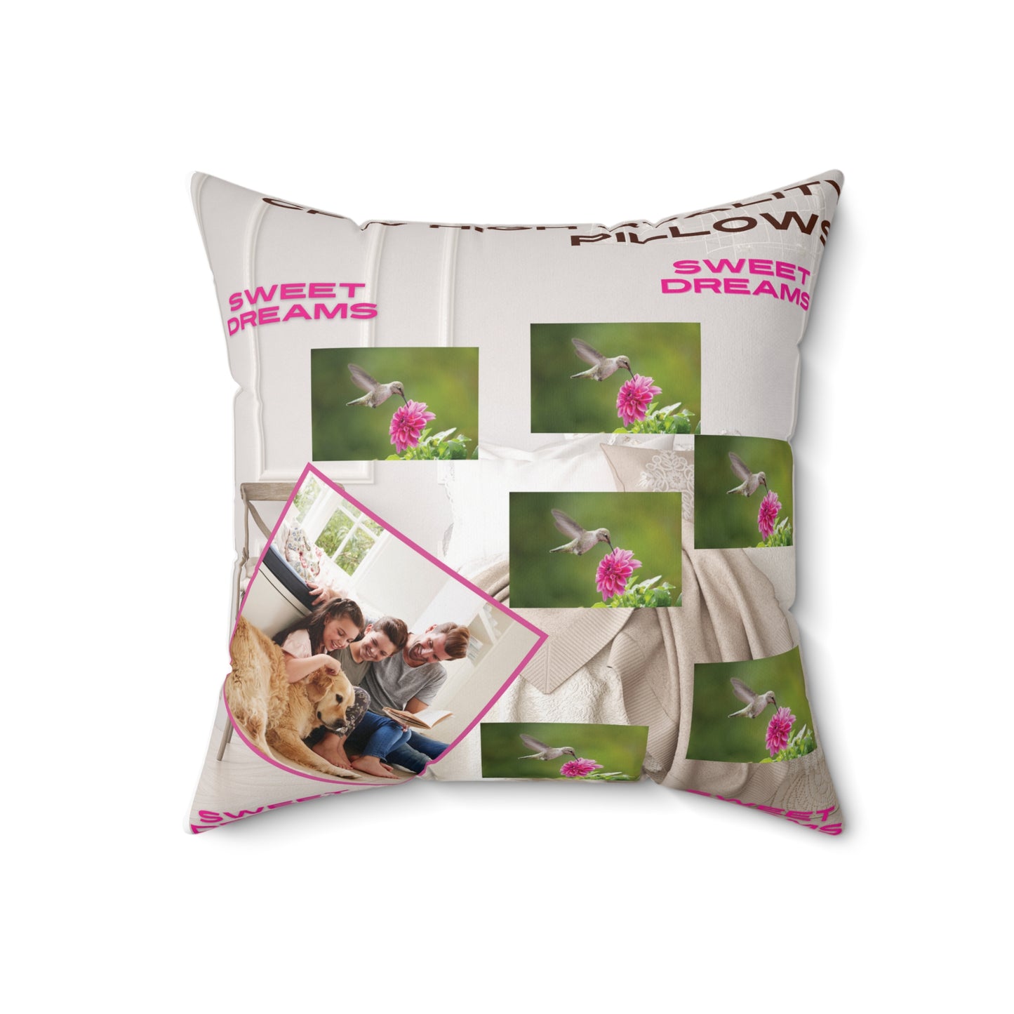 Celion Fashion World Spun Polyester Square Pillows.