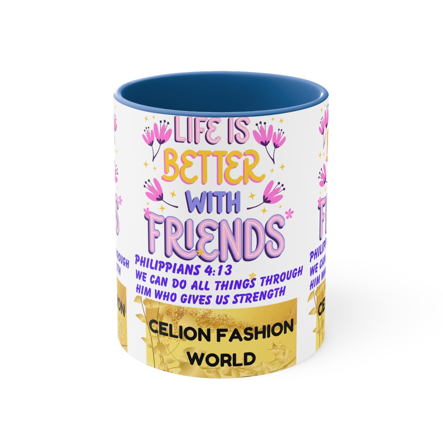 Celion Fashion World's Accent Coffee Mug, 11oz.