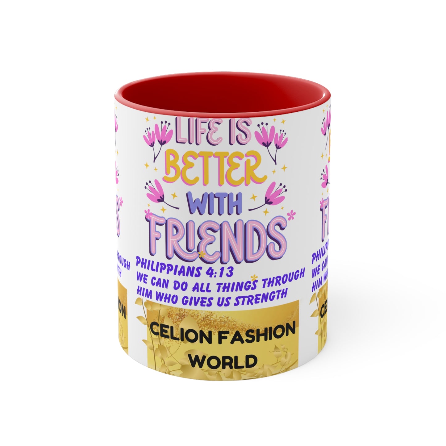 Celion Fashion World's Accent Coffee Mug, 11oz.
