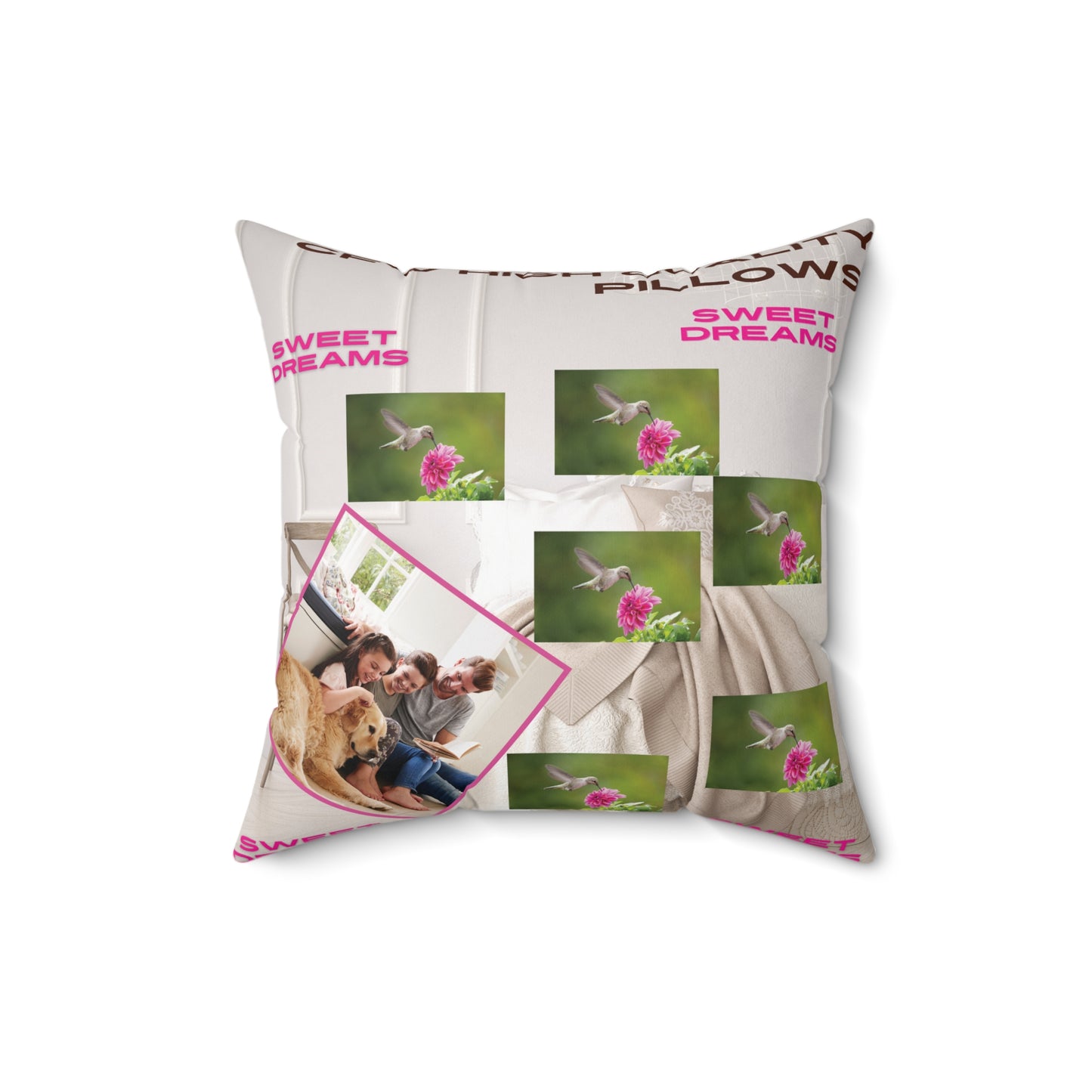 Celion Fashion World Spun Polyester Square Pillows.