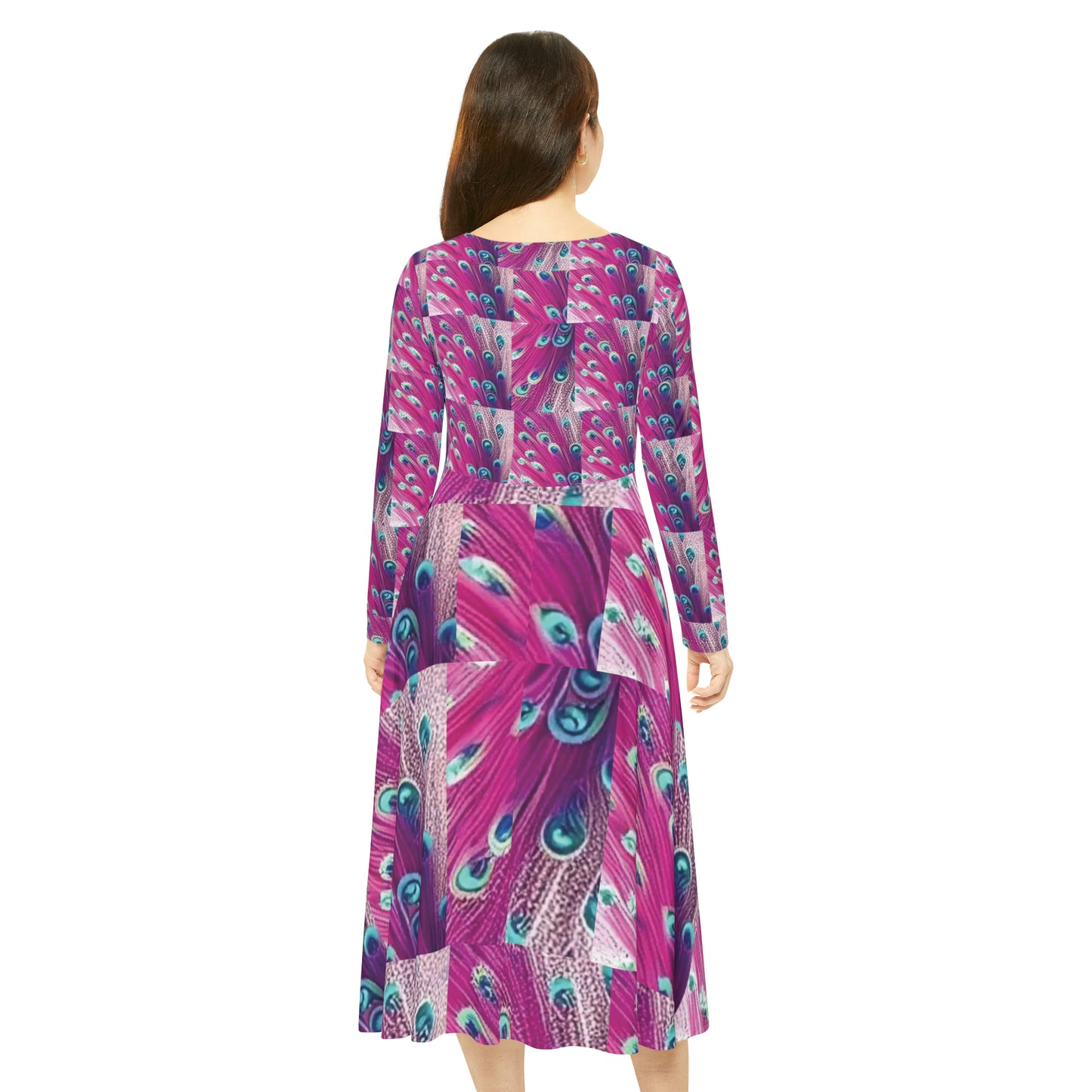 Celion Fashion World's Women's Long Sleeve Dance Dress (AOP).