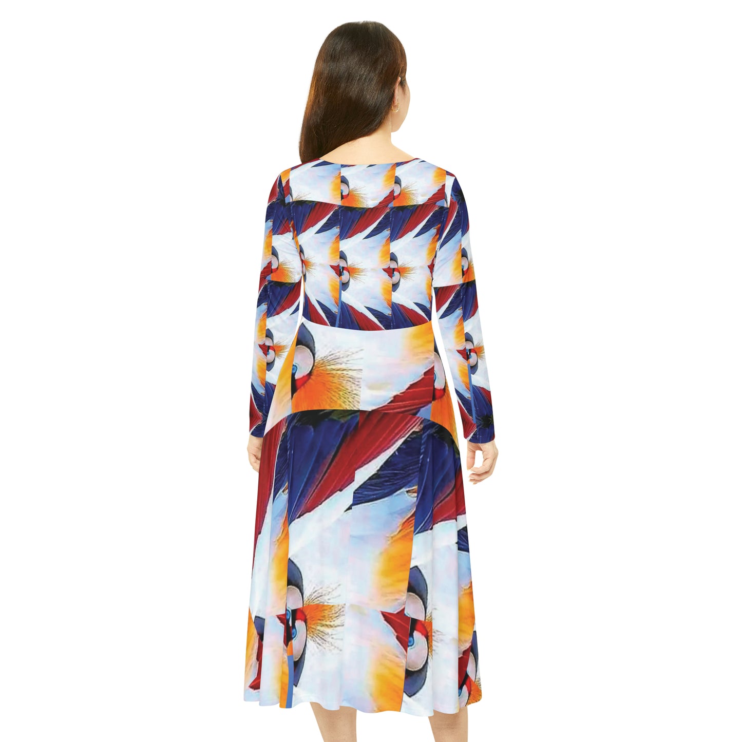 Celion Fashion World's Women's Long Sleeve Dance Dress (AOP).