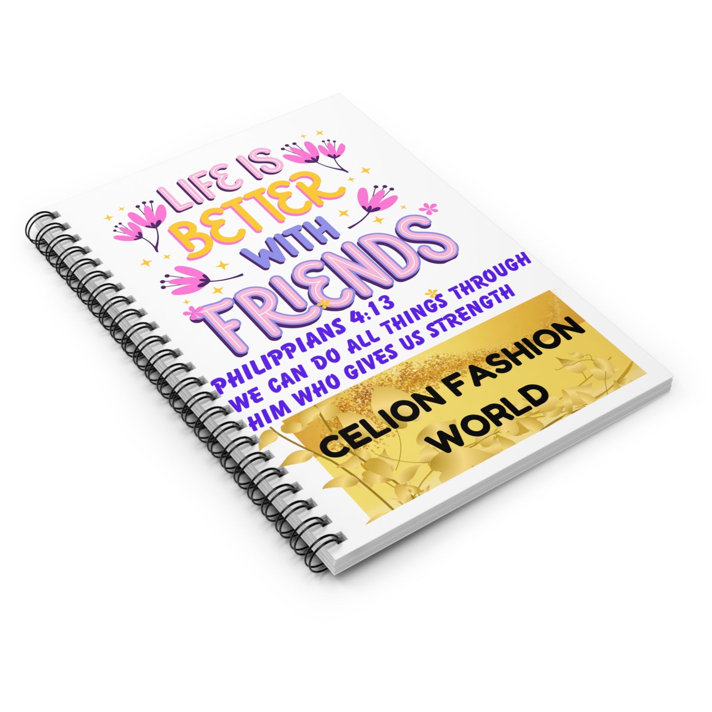 Celion Fashion World's Spiral Notebook - Ruled Line.