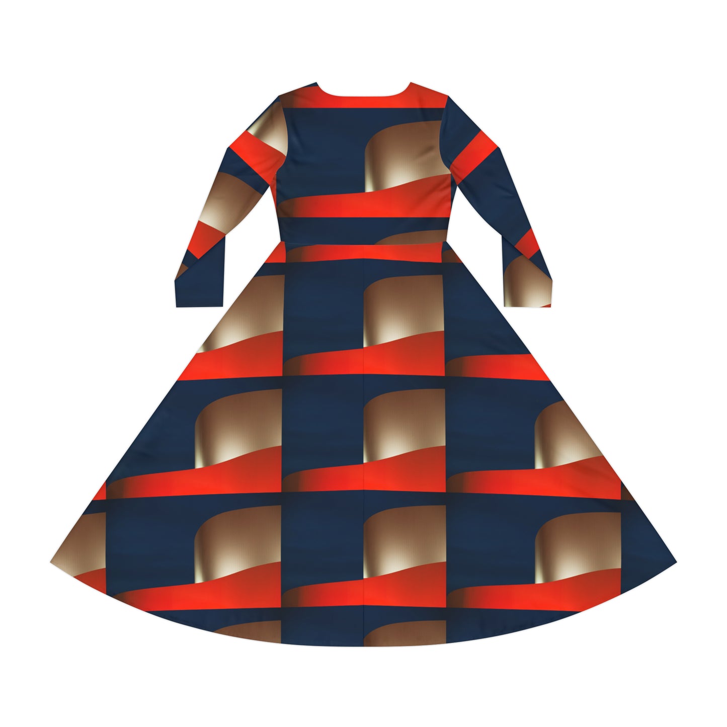 Celion Fashion World's Women's Long Sleeve Dance Dress (AOP).