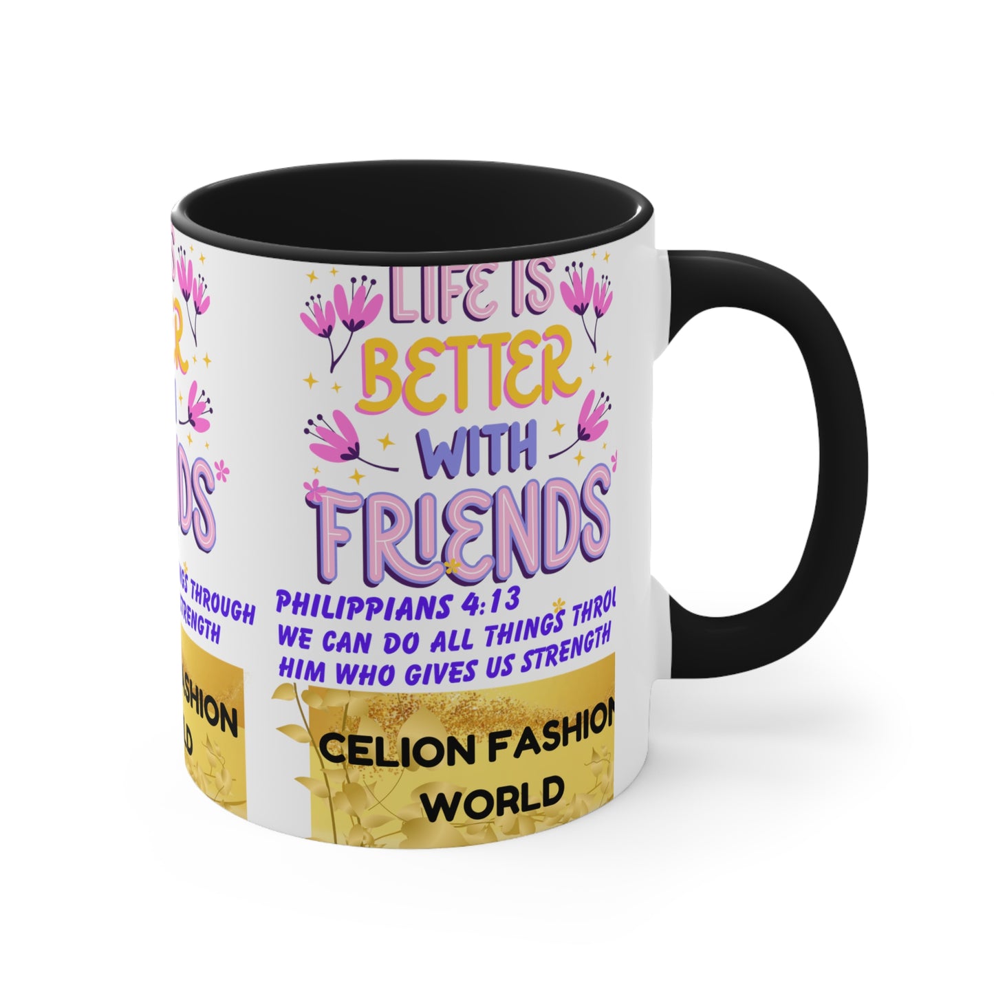 Celion Fashion World's Accent Coffee Mug, 11oz.