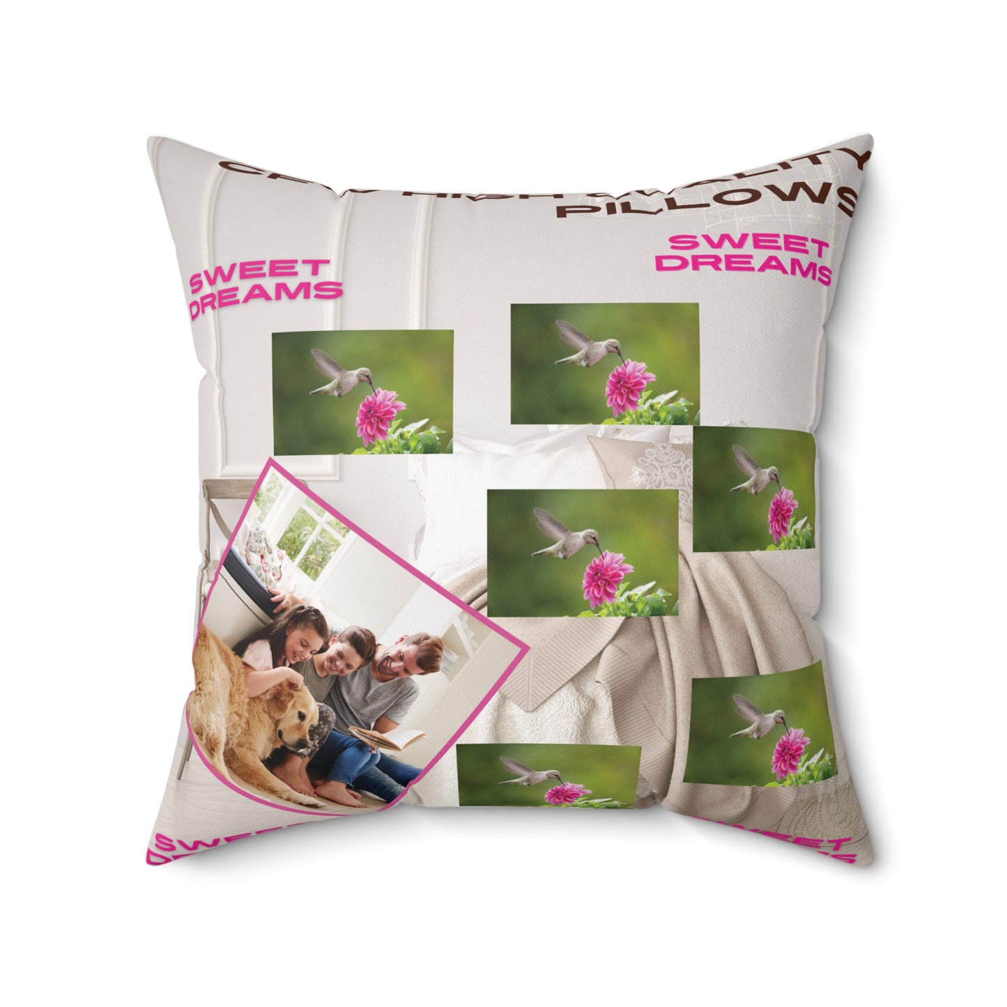 Celion Fashion World Spun Polyester Square Pillows.