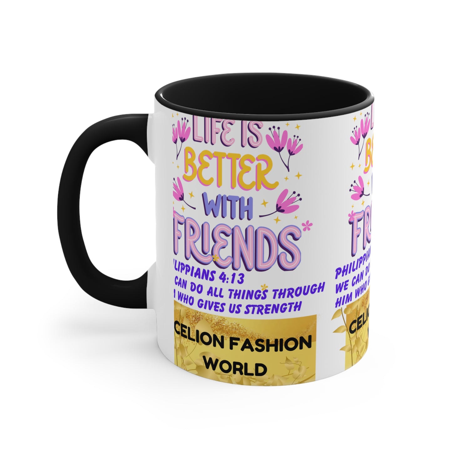 Celion Fashion World's Accent Coffee Mug, 11oz.