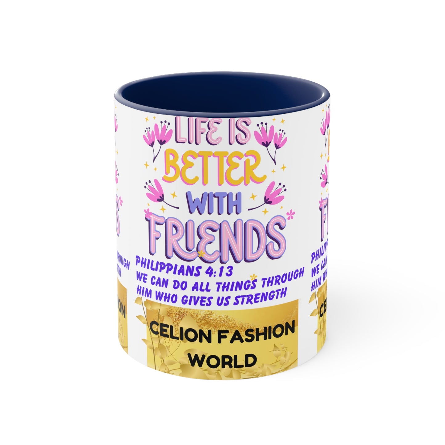Celion Fashion World's Accent Coffee Mug, 11oz.