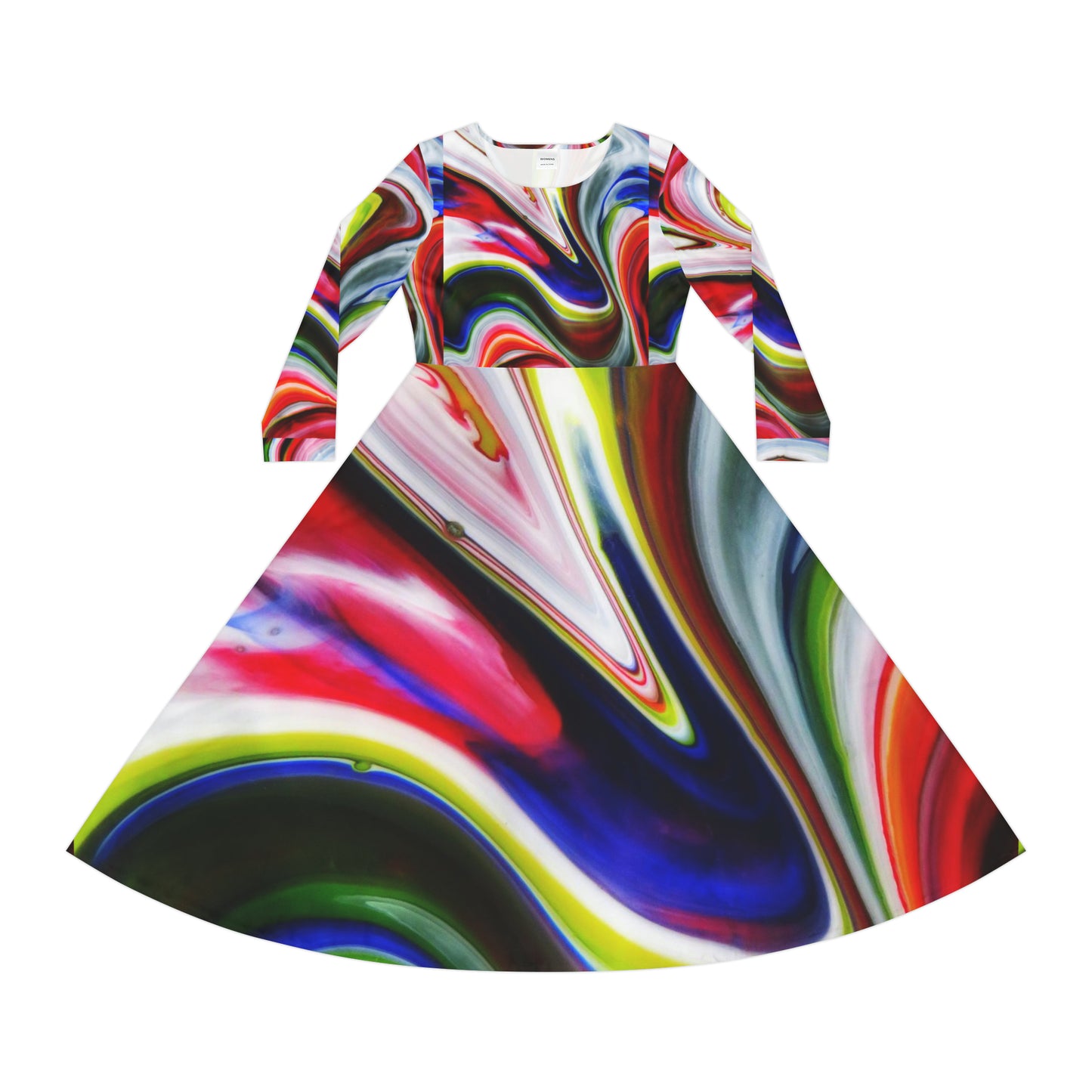 Celion Fashion World's Women's Long Sleeve Dance Dress (AOP).