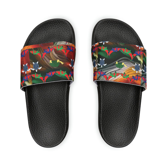 Women's PU Slide Sandals by Celion Fashion World.