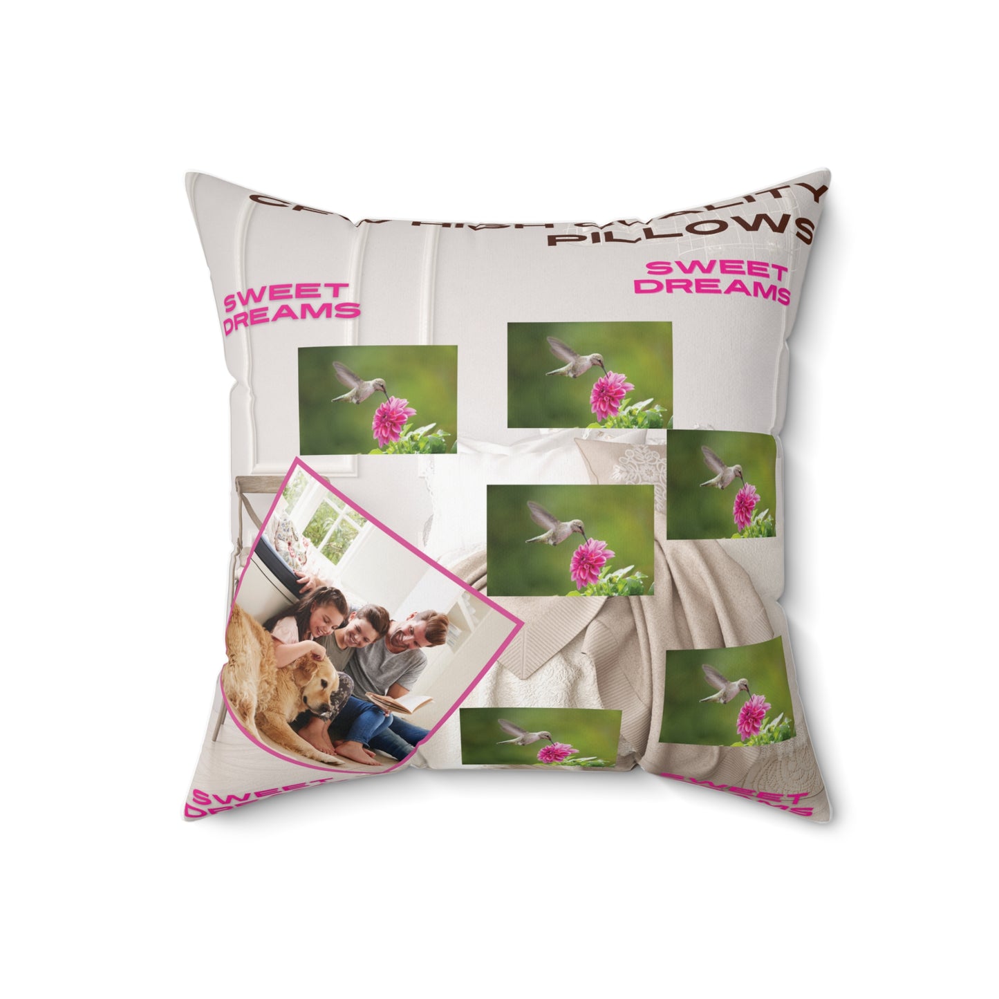Celion Fashion World Spun Polyester Square Pillows.