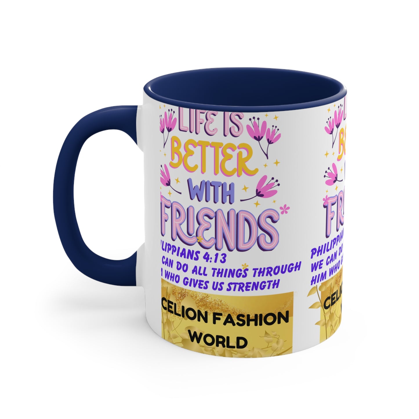 Celion Fashion World's Accent Coffee Mug, 11oz.