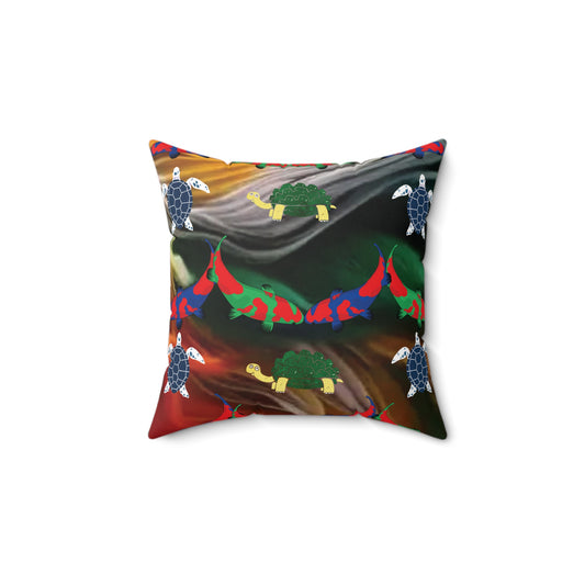 Spun polyester Square Pillow.