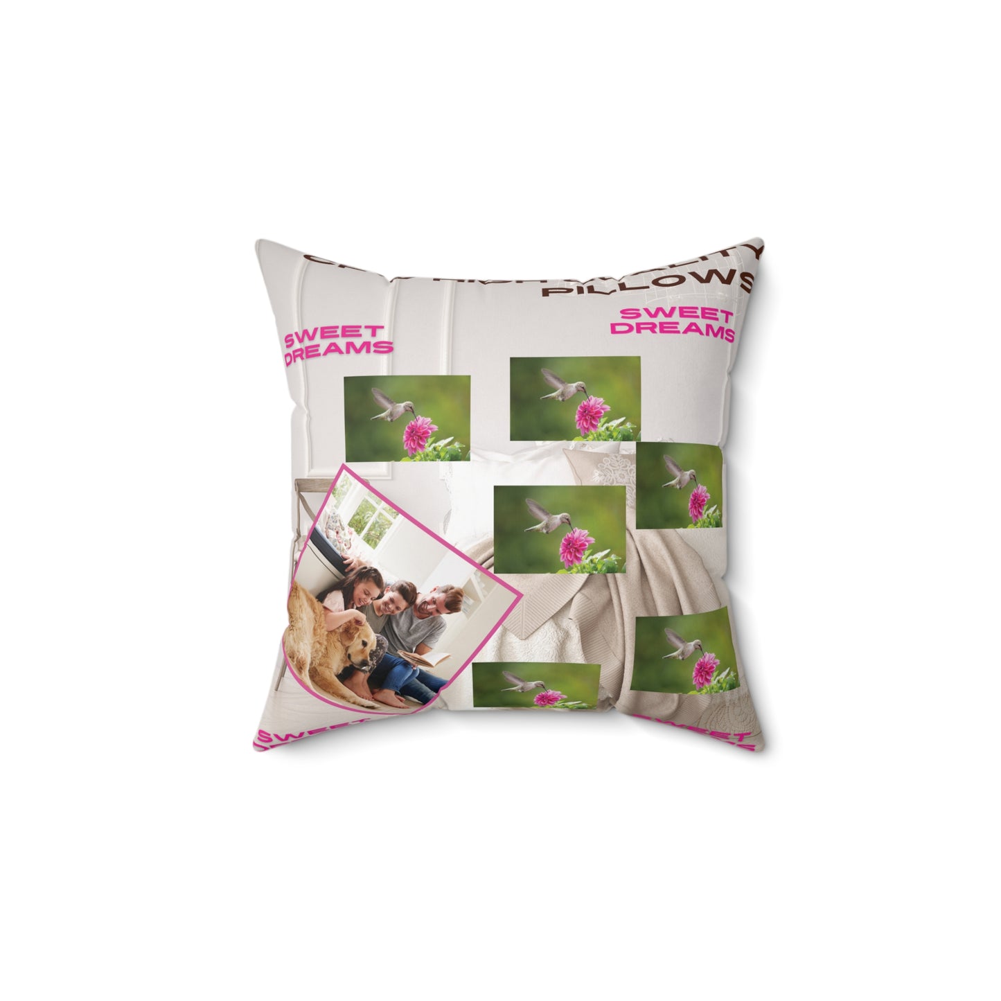 Celion Fashion World Spun Polyester Square Pillows.