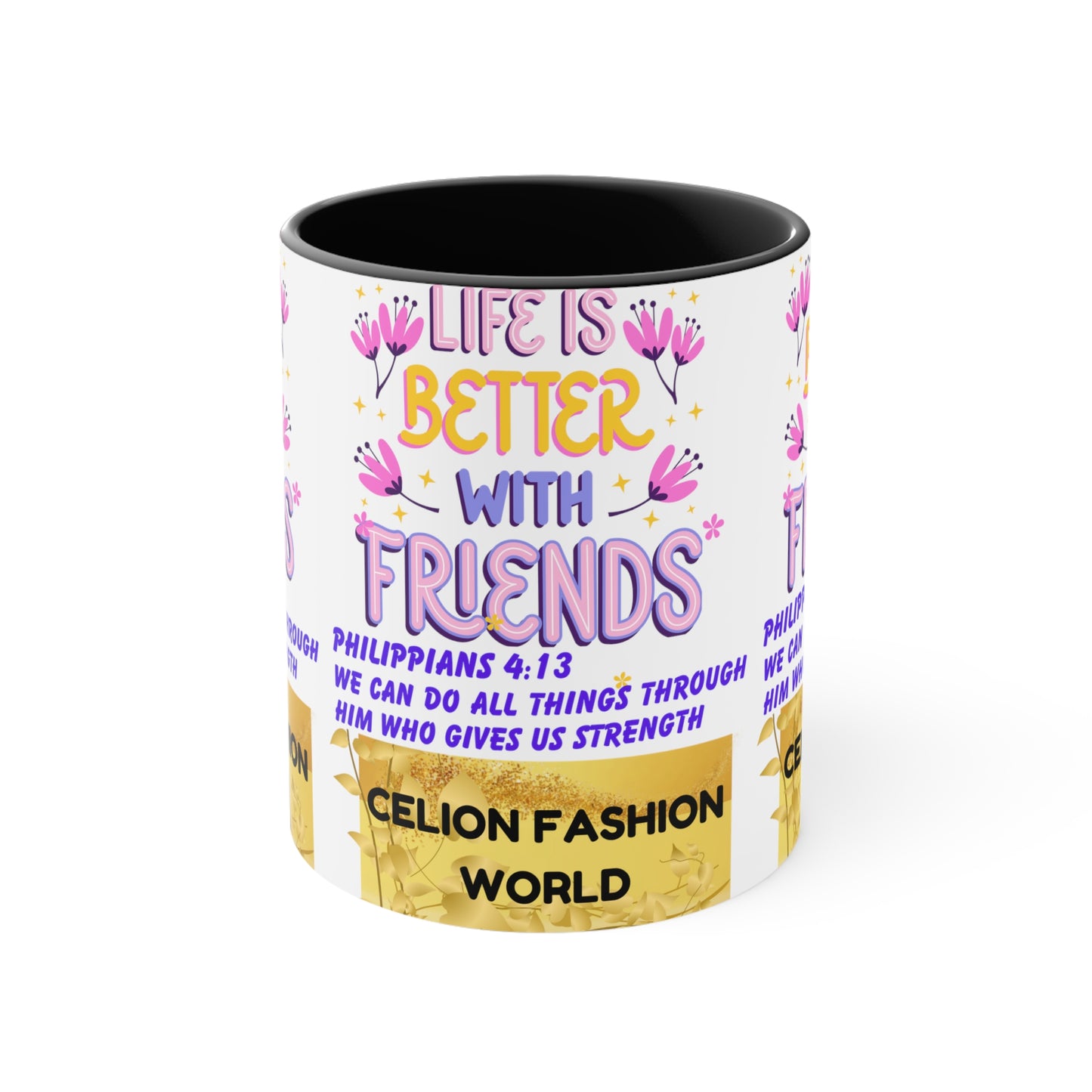 Celion Fashion World's Accent Coffee Mug, 11oz.